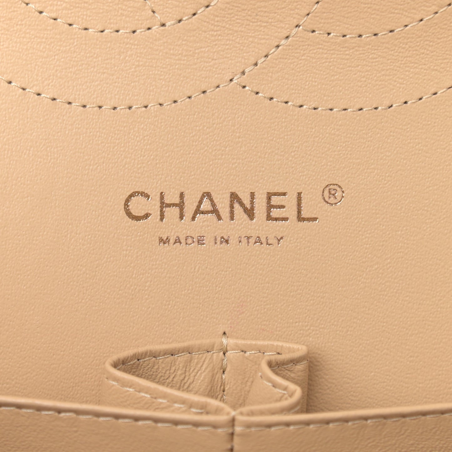 Caviar Quilted Jumbo Double Flap Beige