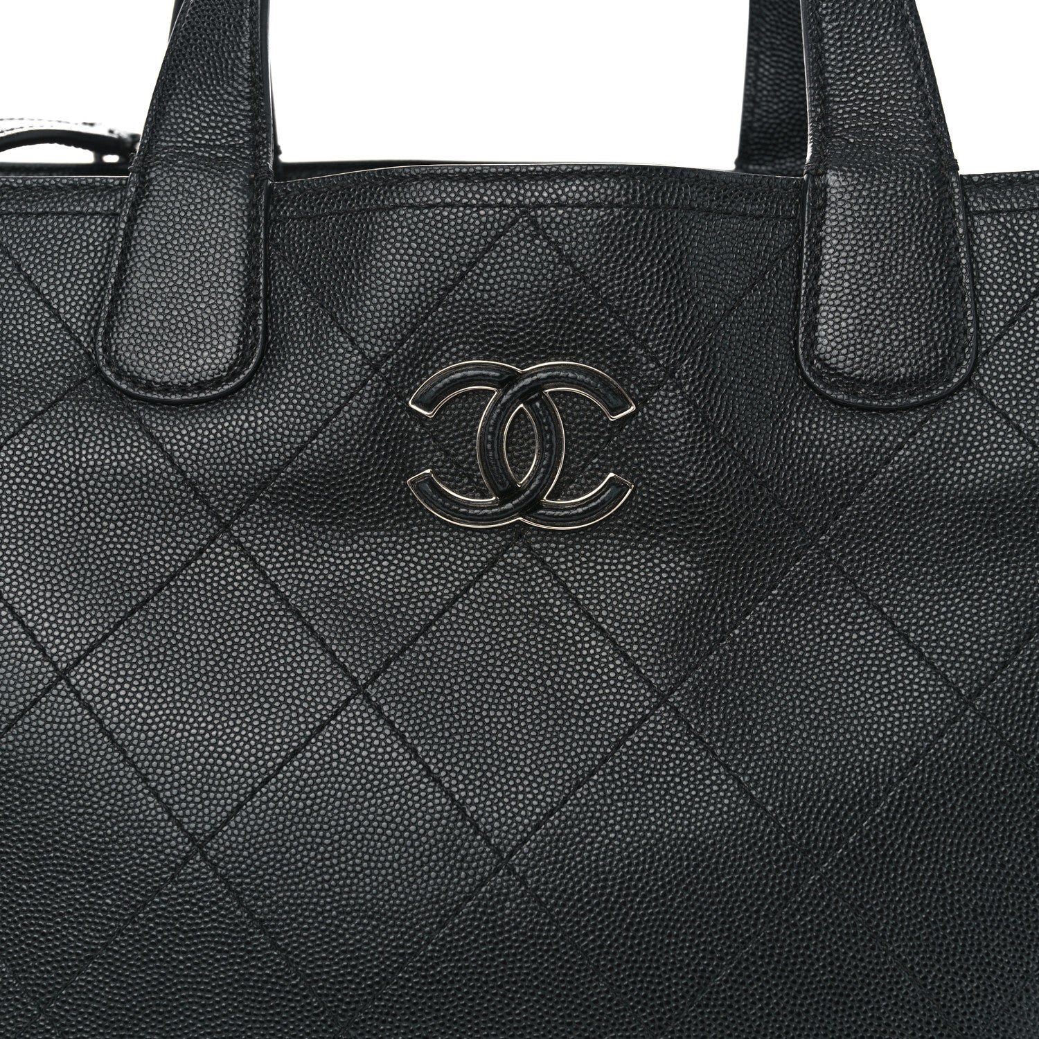 Chanel Caviar Stitched Medium Lady Coco Shopping Tote Black 8 of 10