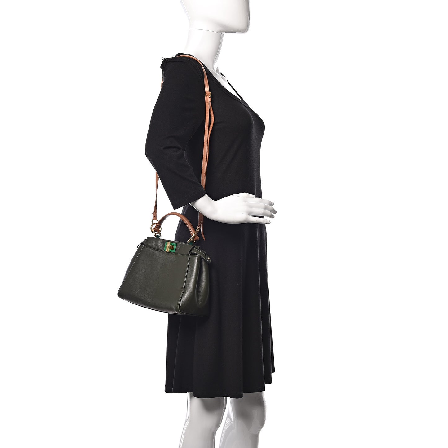 Nappa Colorblock Mini Peekaboo Iconic Satchel Oliva Vacchetta Powder Pink