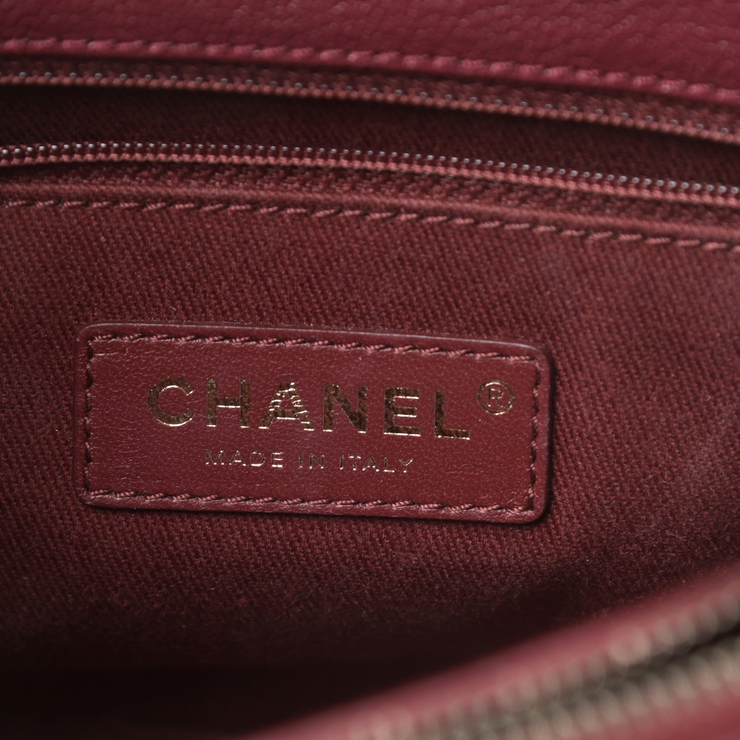 Chanel Shiny Calfskin Goatskin Quilted Medium Coco Curve Messenger Flap Burgundy 6 of 16