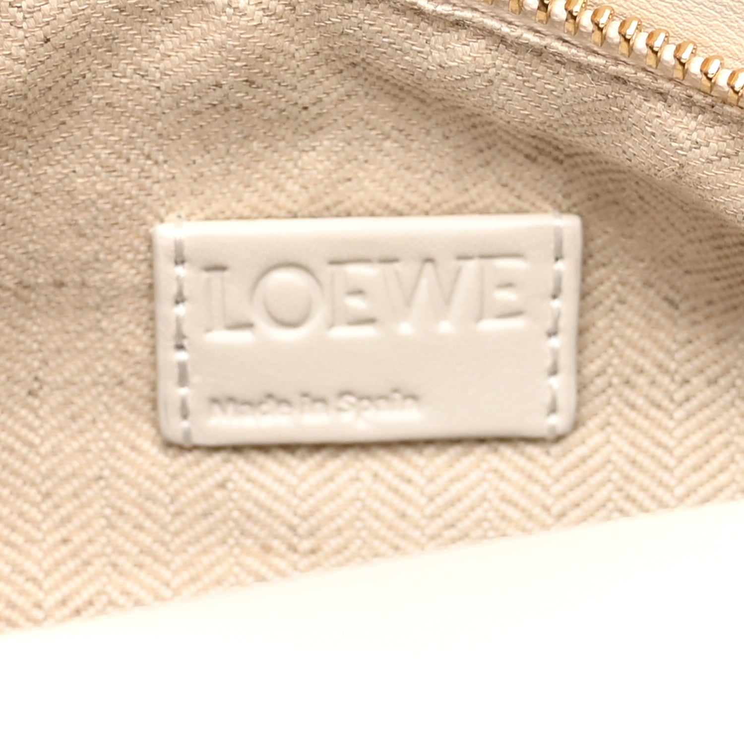 Loewe Classic Calfskin Small Puzzle Edge Bag Soft White Paper Craft 6 of 11