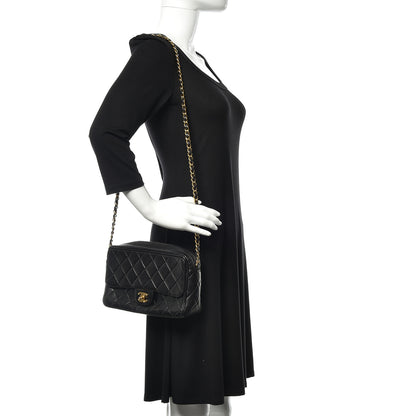 Chanel Lambskin Quilted Camera Case Black 2 of 11
