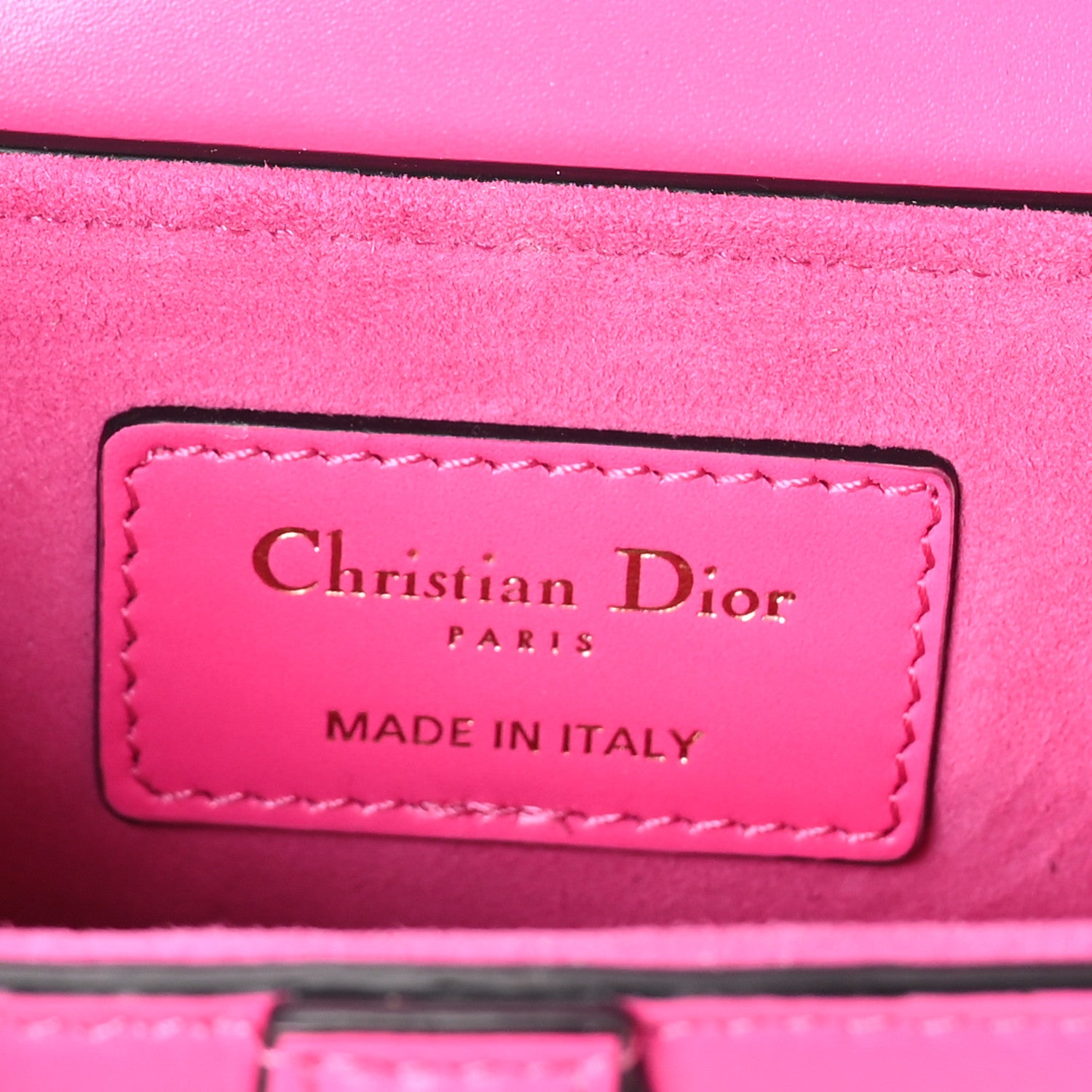 Christian Dior Supple Calfskin Mini Saddle Bag With Strap Passion Pink 6 of 9
