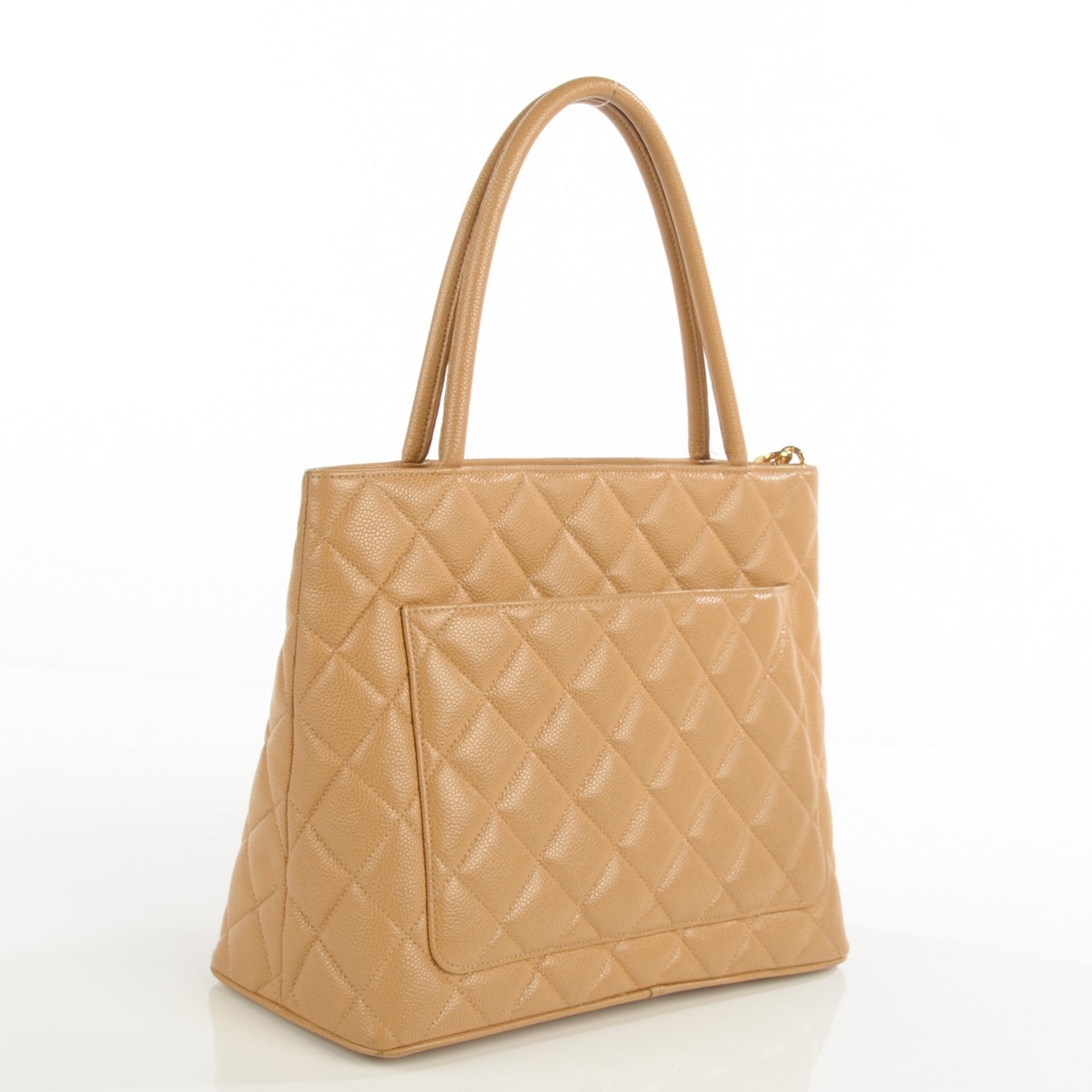 Chanel Caviar Quilted Medallion Tote Beige 3 of 8