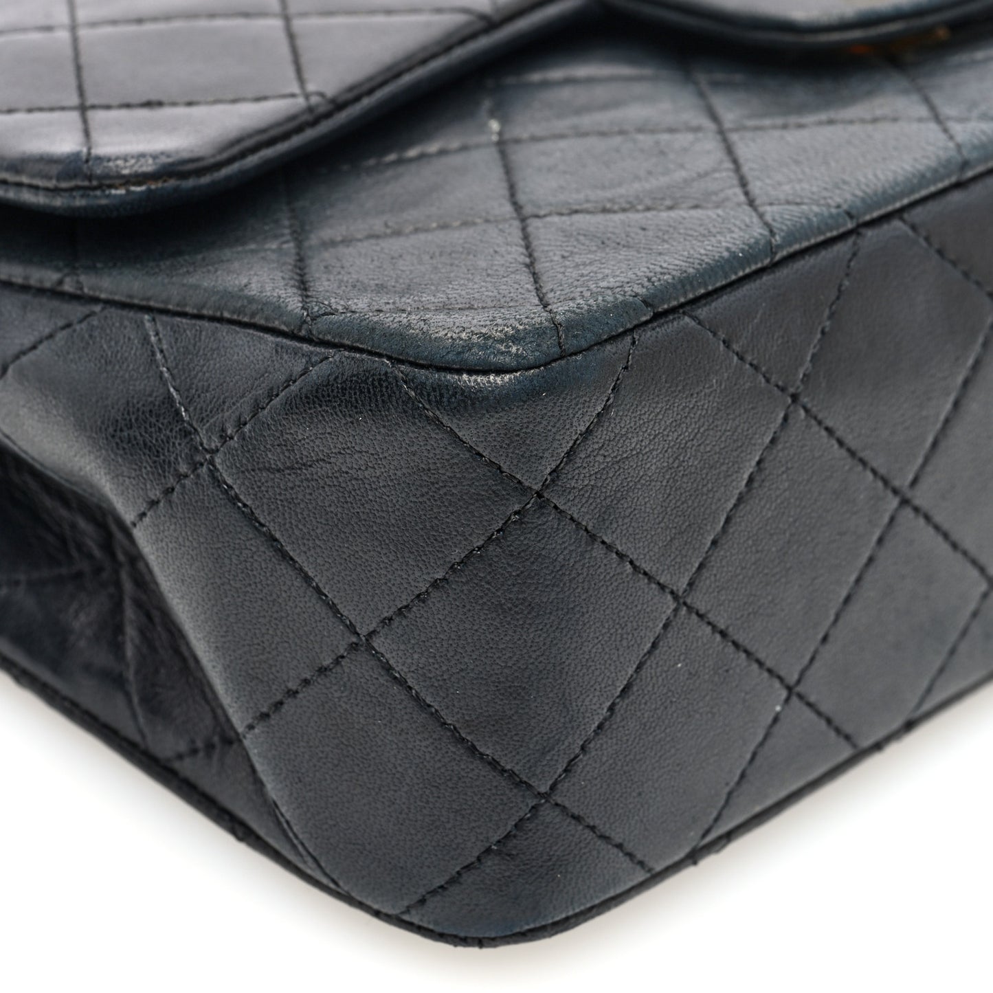 Lambskin Quilted Small Double Flap Black