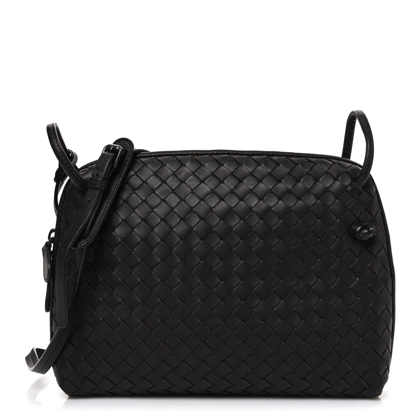 Nappa Intrecciato Nodini Bag Ebano