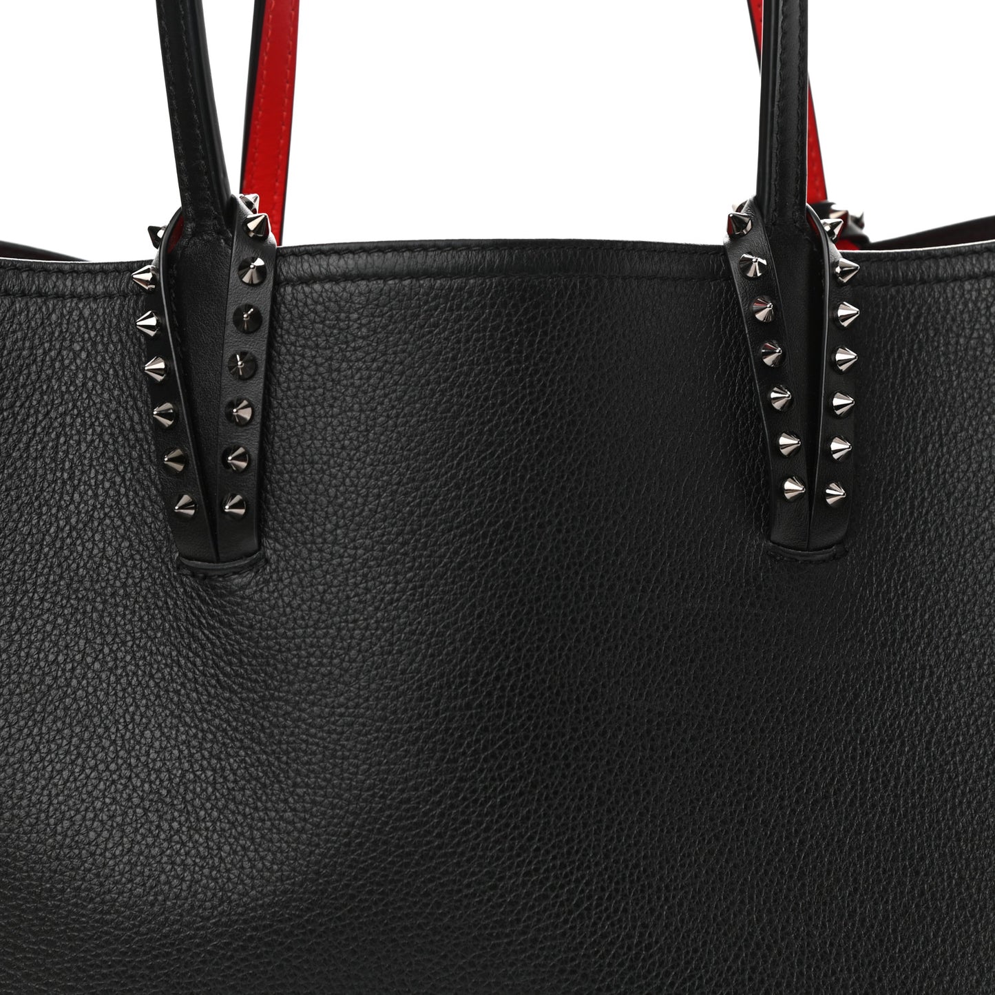 Calfskin Spikes East West Cabata Tote Black