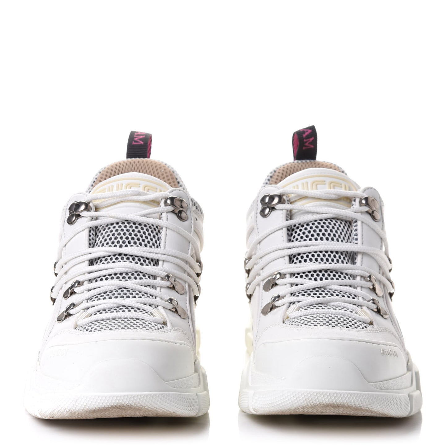 X SEGA Mesh Calfskin Suede Womens Flashtrek Sneakers 39.5 Great White