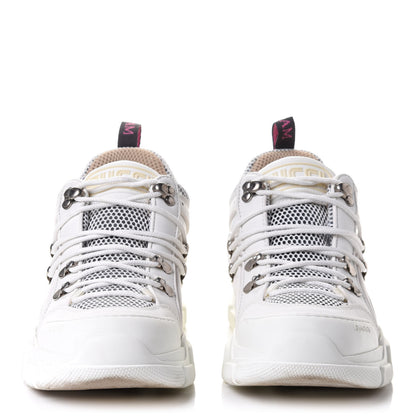 Gucci X SEGA Mesh Calfskin Suede Womens Flashtrek Sneakers 39.5 Great White 2 of 10