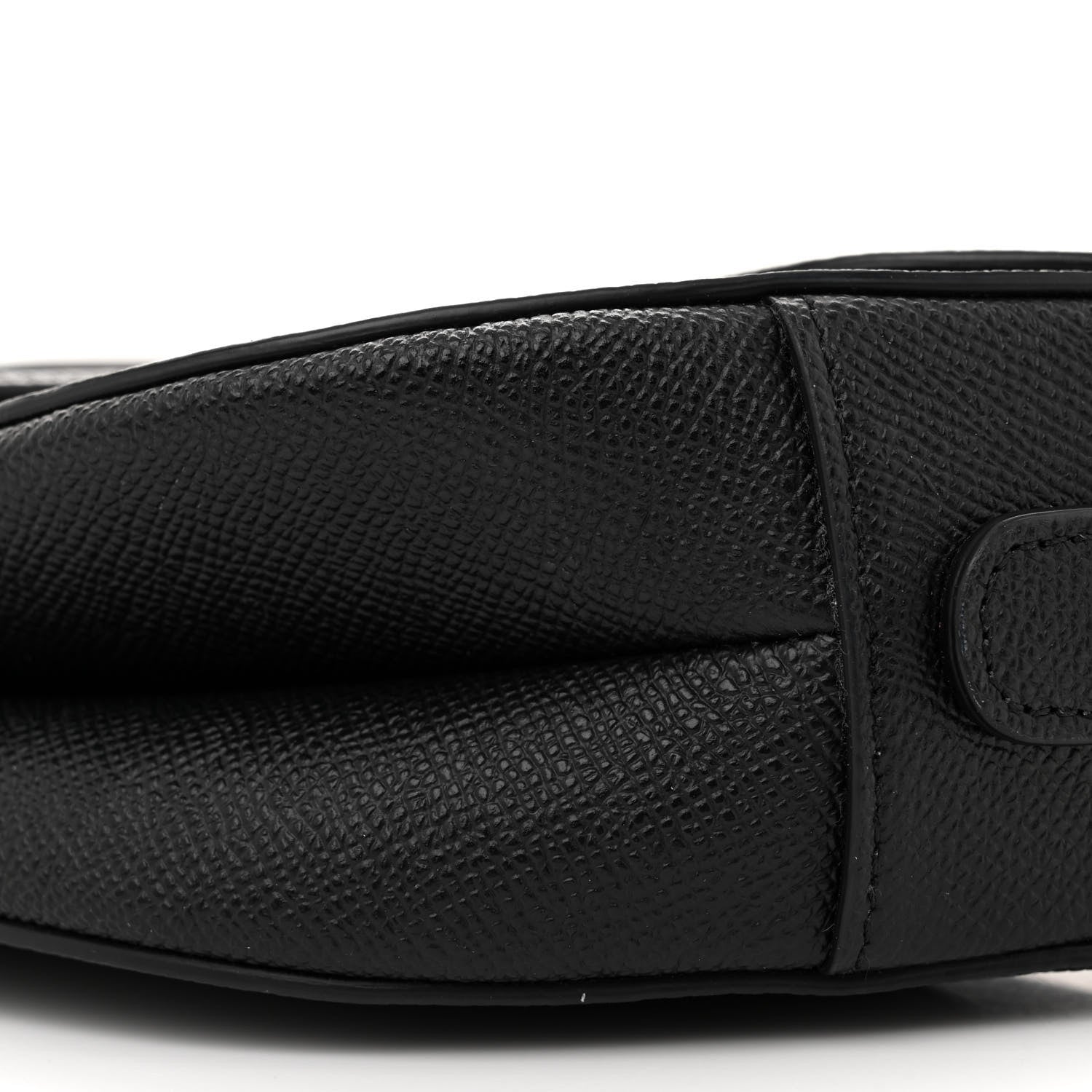 Christian Dior Grained Calfskin Saddle Bag Black 10 of 12