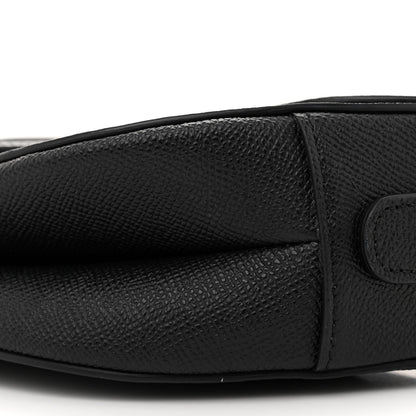 Christian Dior Grained Calfskin Saddle Bag Black 10 of 12