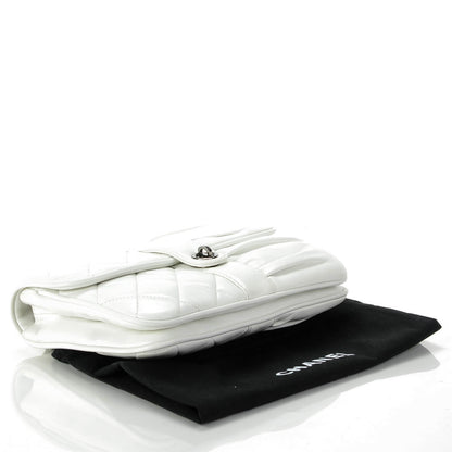 Chanel Lambskin Quilted Pile Ou Face Flap White 4 of 7