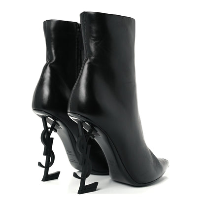Saint Laurent Calfskin Opyum Ankle Boots 39.5 Black 4 of 11