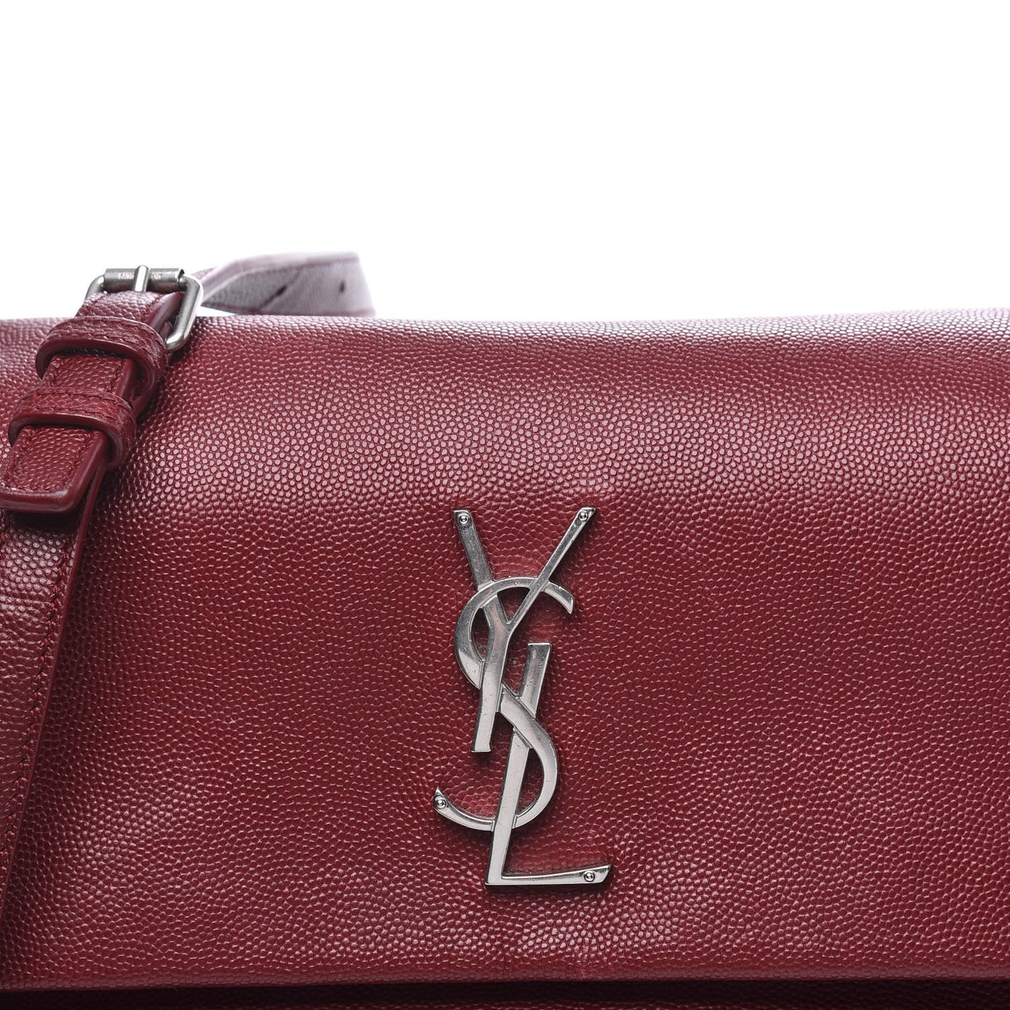 Grain De Poudre Medium West Hollywood Monogram Fold-Over Palissandre