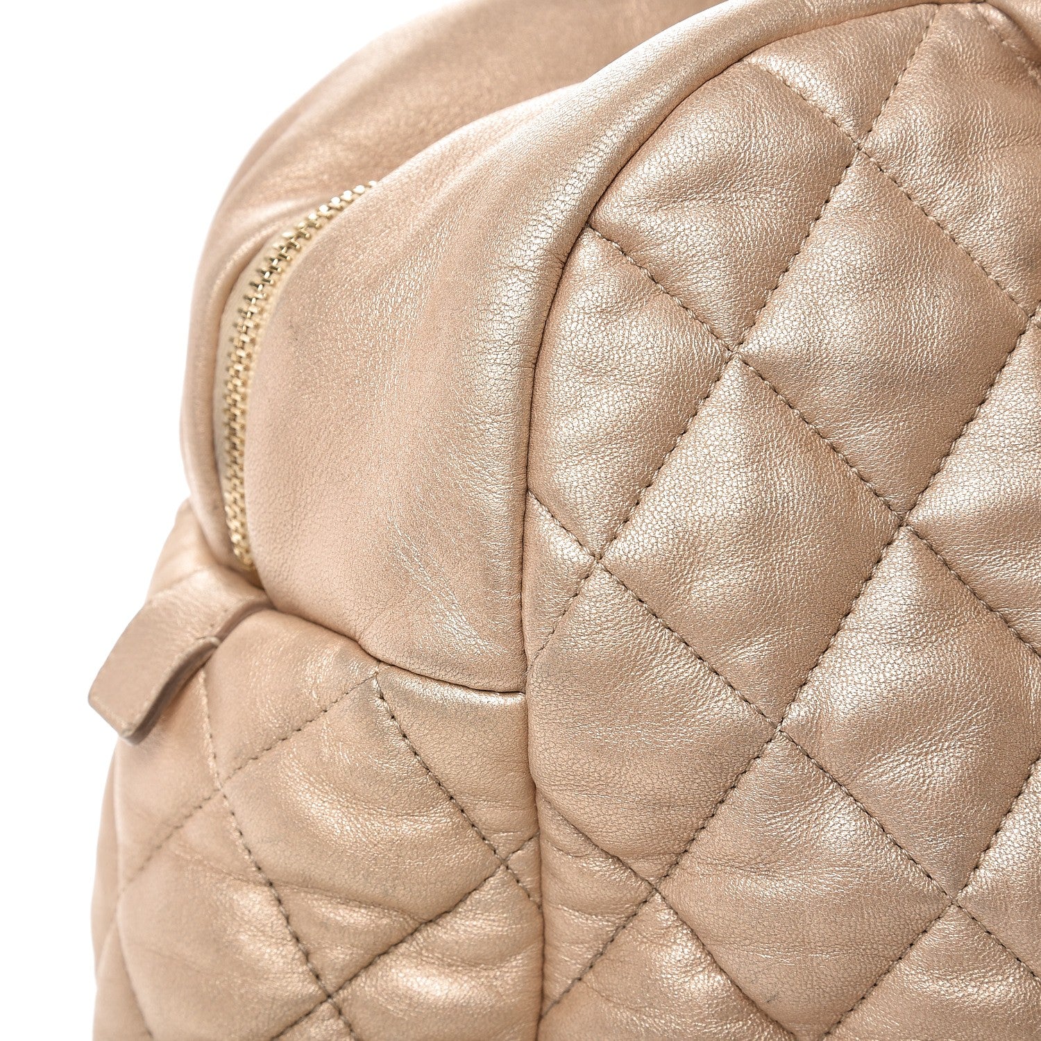 Chanel Metallic Lambskin Coco Cocoon Bowler Light Gold 10 of 16