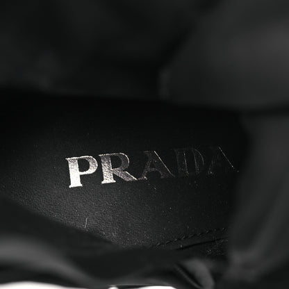 Prada Spazzolato Re-Nylon Metal Triangle Logo 110mm Ankle Boots 37.5 Black 8 of 13