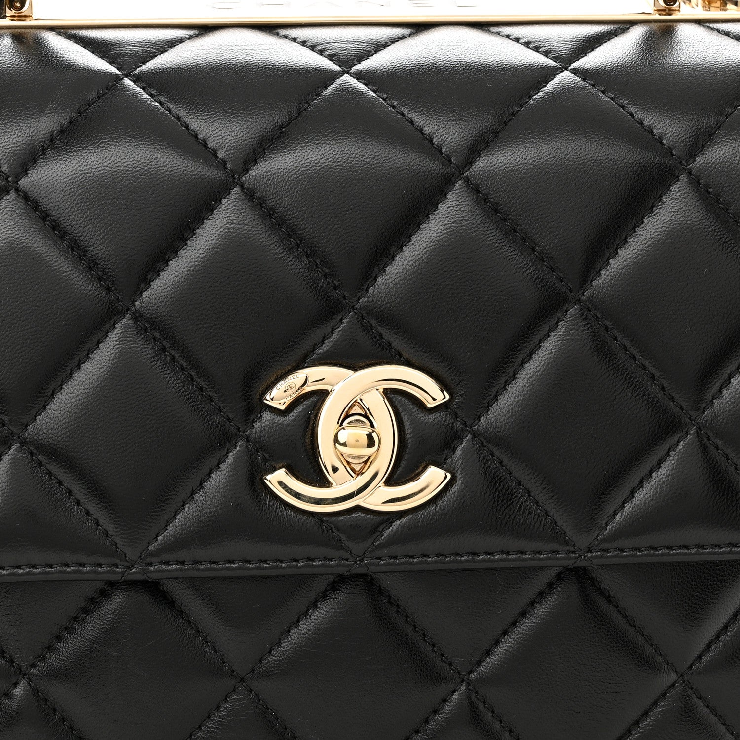 Chanel Lambskin Quilted Medium Trendy CC Flap Dual Handle Bag Black 8 of 11