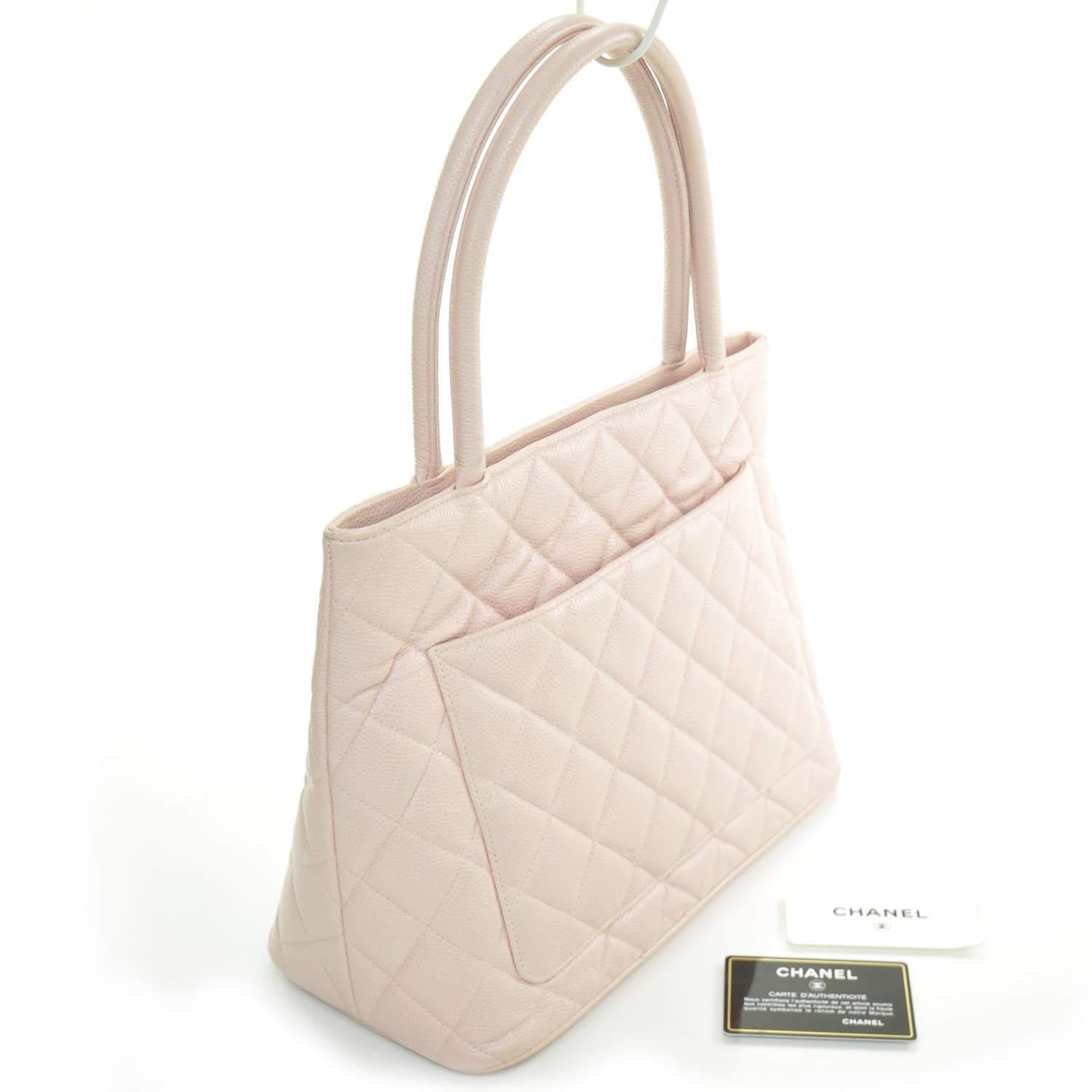 Chanel Caviar Medallion CC Tote Light Pink 3 of 10