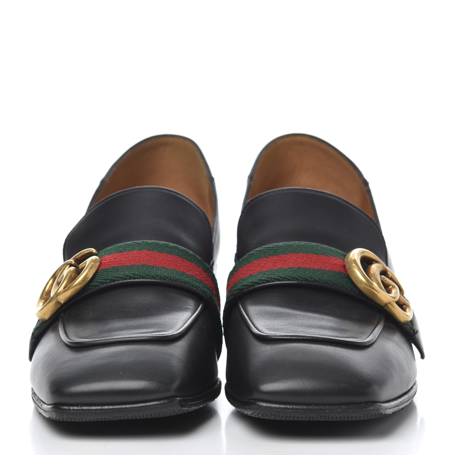 Calfskin Web Peyton Loafer Pumps 36.5 Black