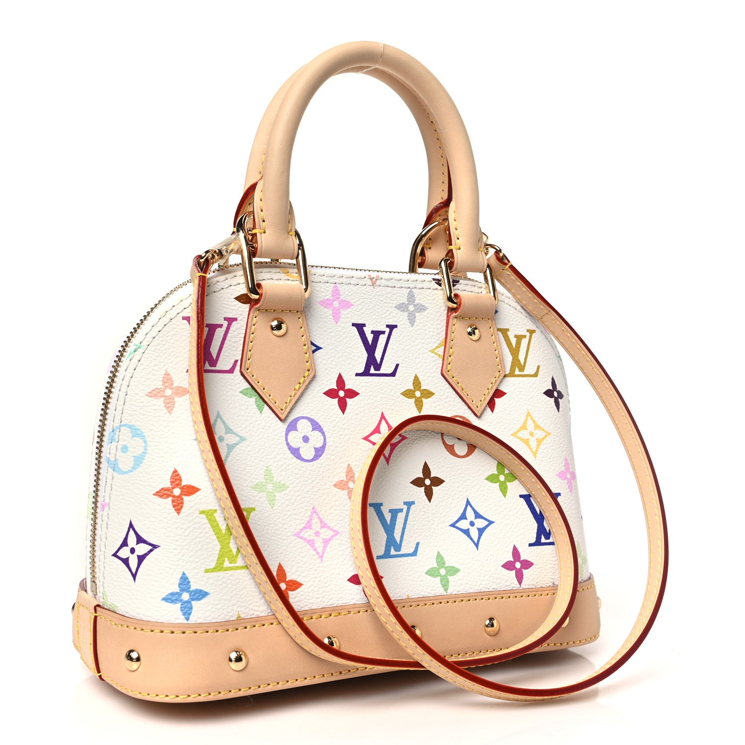 Louis Vuitton LV x TM Monogram Multicolor Alma BB White 3 of 9