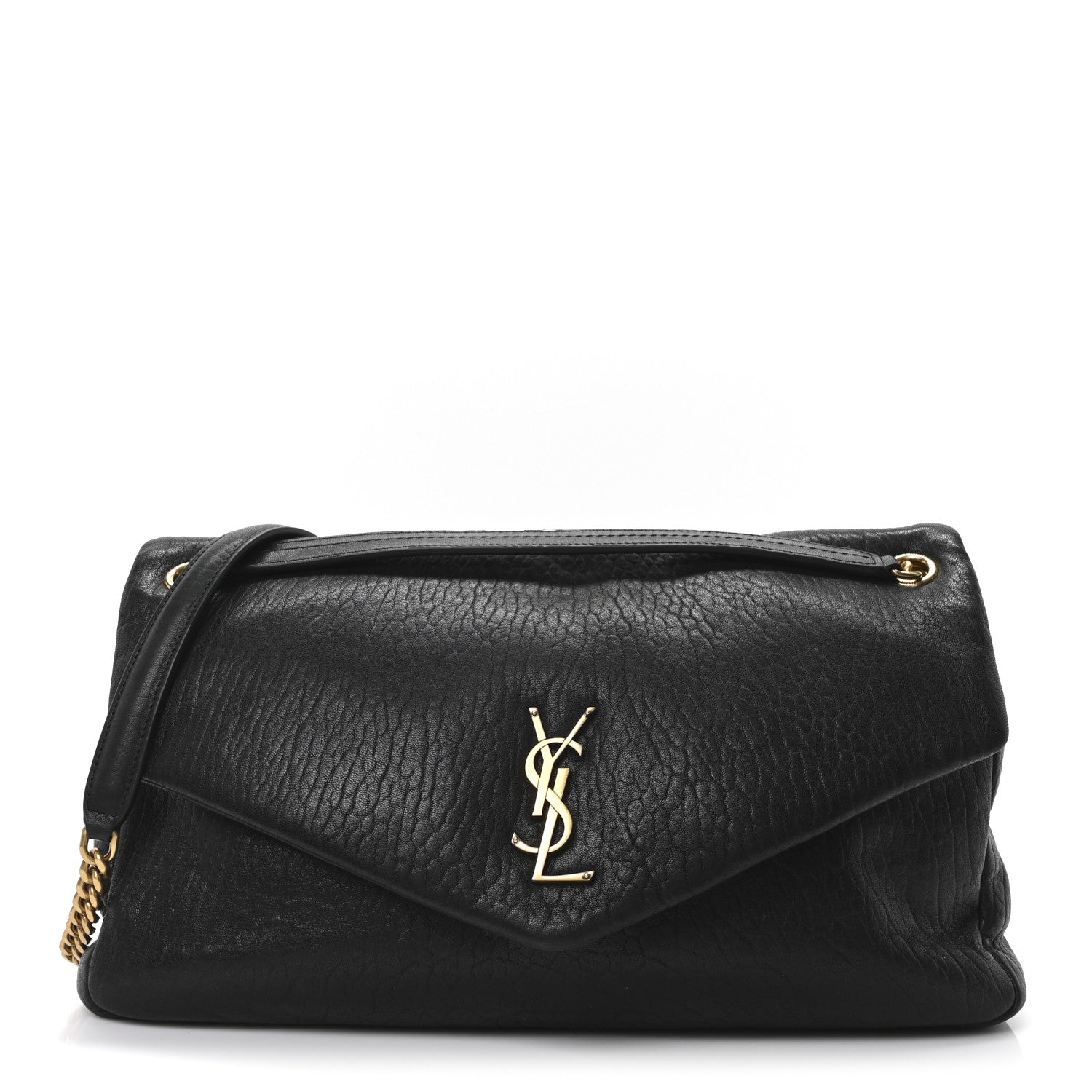 Saint Laurent Grained Lambskin Large Calypso Black 1 of 10