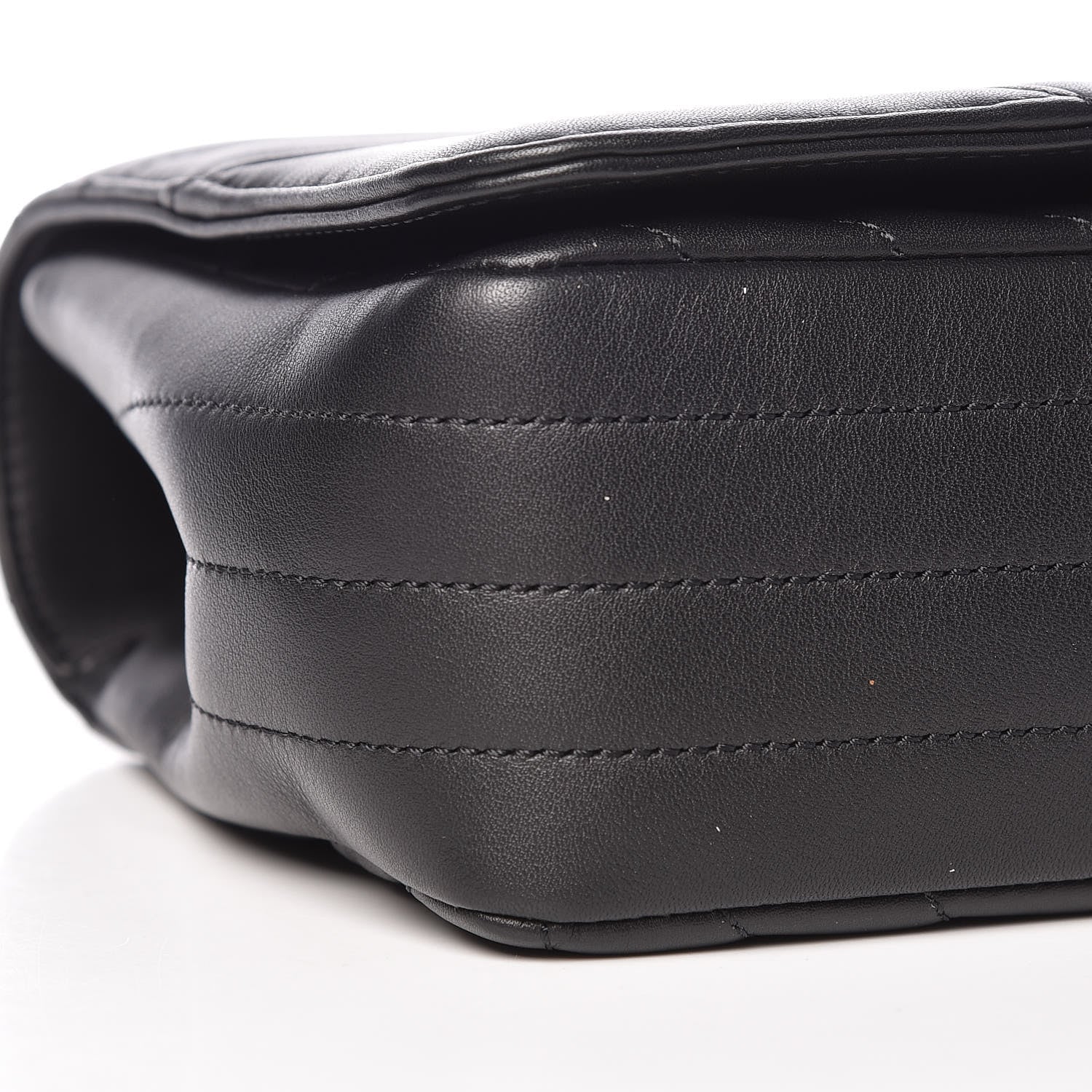 Chanel Calfskin Chevron Quilted Statement Flap Black 8 of 10