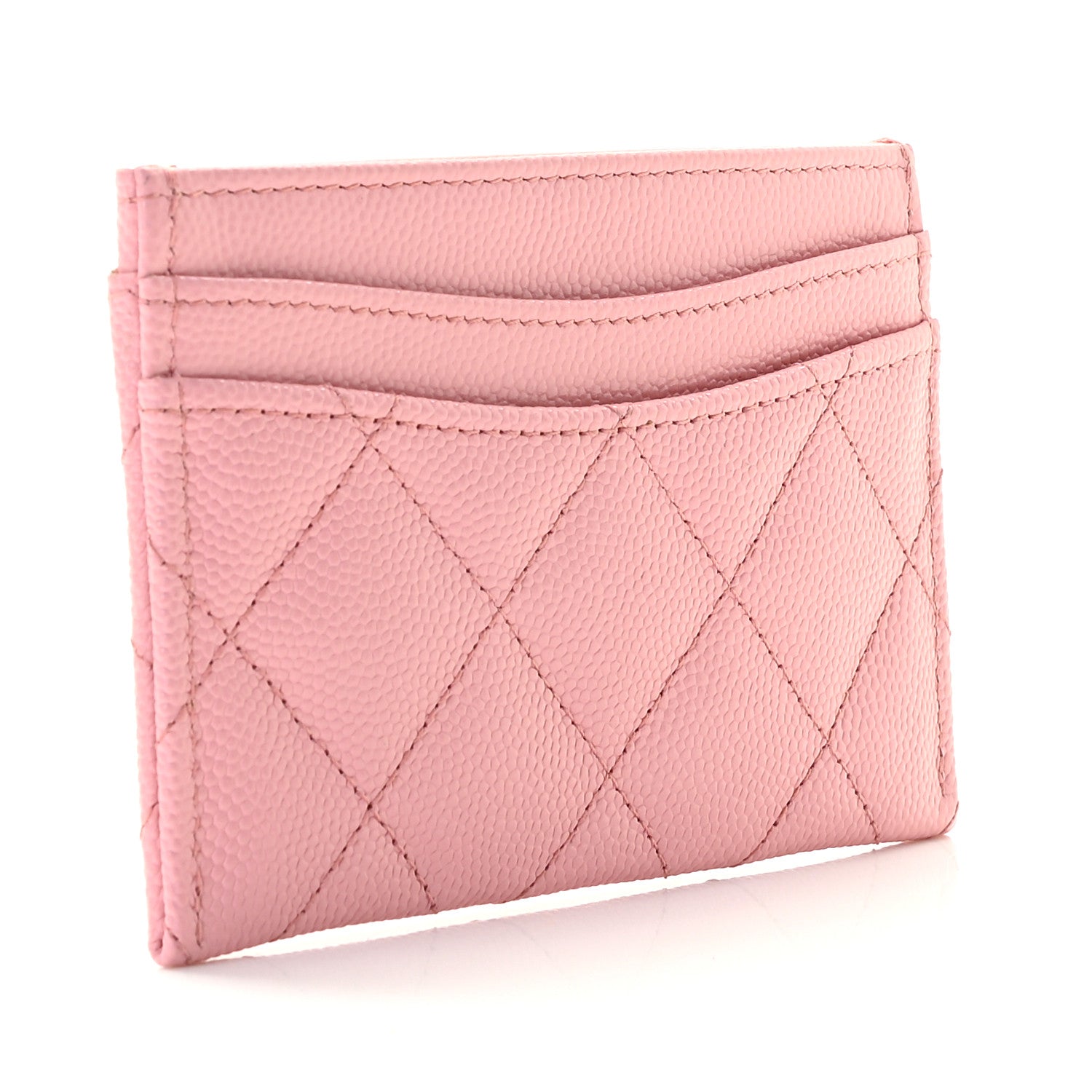 Chanel Caviar Quilted Card Holder Pink 2 of 10