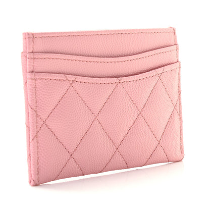 Chanel Caviar Quilted Card Holder Pink 2 of 10