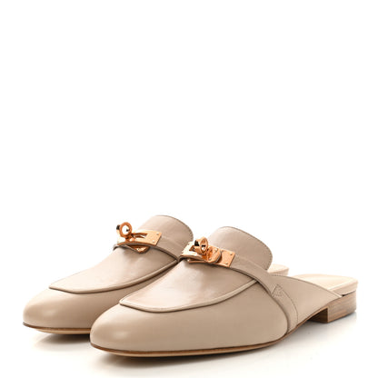 Hermes Goatskin Oz Mules 37 Blanc Gomme 4 of 8