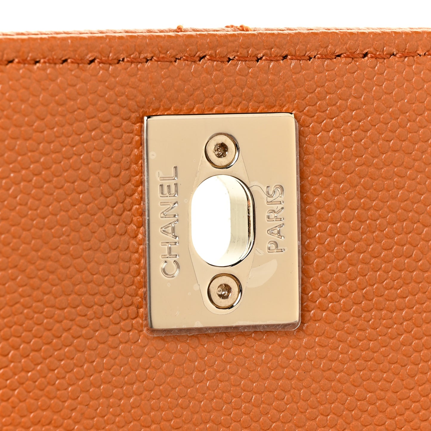 Caviar Quilted Mini Coco Handle Flap Light Brown