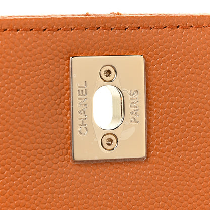 Chanel Caviar Quilted Mini Coco Handle Flap Light Brown 12 of 15