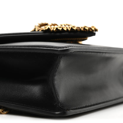 Dolce & Gabbana Smooth Calfskin Small Devotion Envelope Top Handle Bag Black 8 of 9