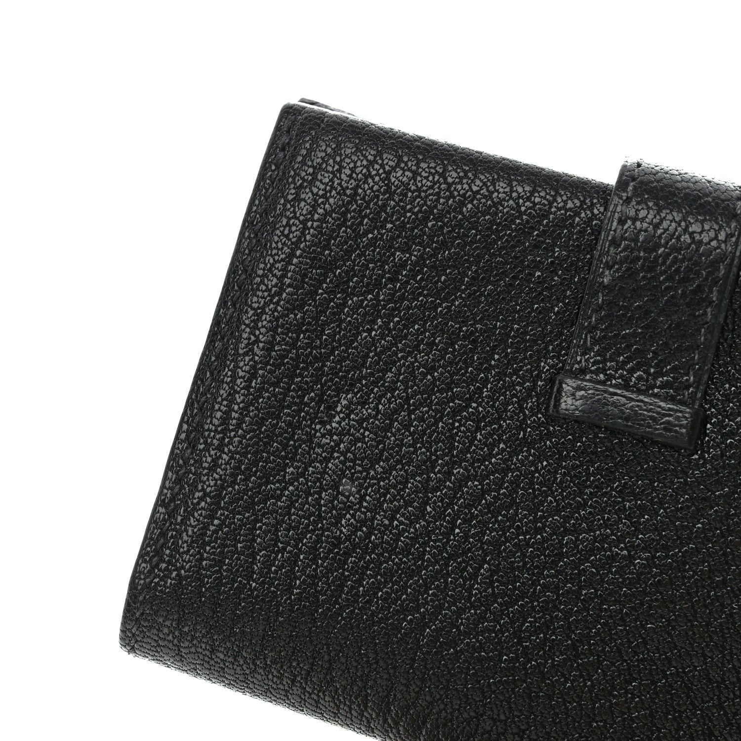 Hermes Chevre Mysore Bearn Card Holder Wallet Black 8 of 8