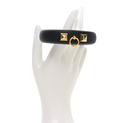 Hermes Pearwood Medor Fine Cuff M Bracelet Black 2 of 5