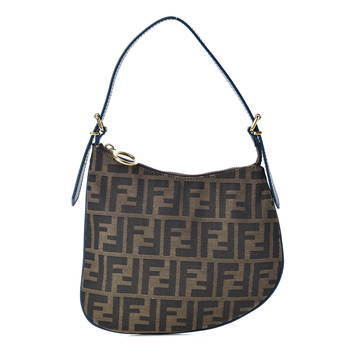 Fendi Zucca Small Hobo Tobacco Petrolio 1 of 10