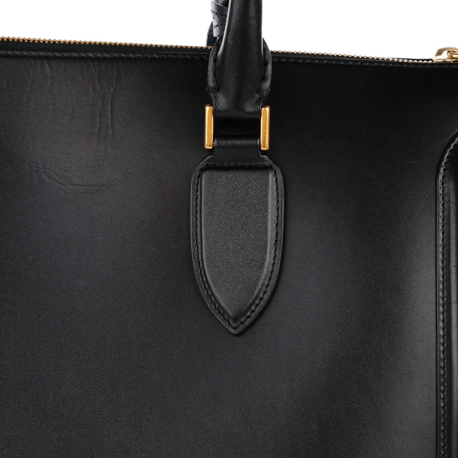 Alexander McQueen Calfskin Zip Up Heroine Tote Black 2 of 12