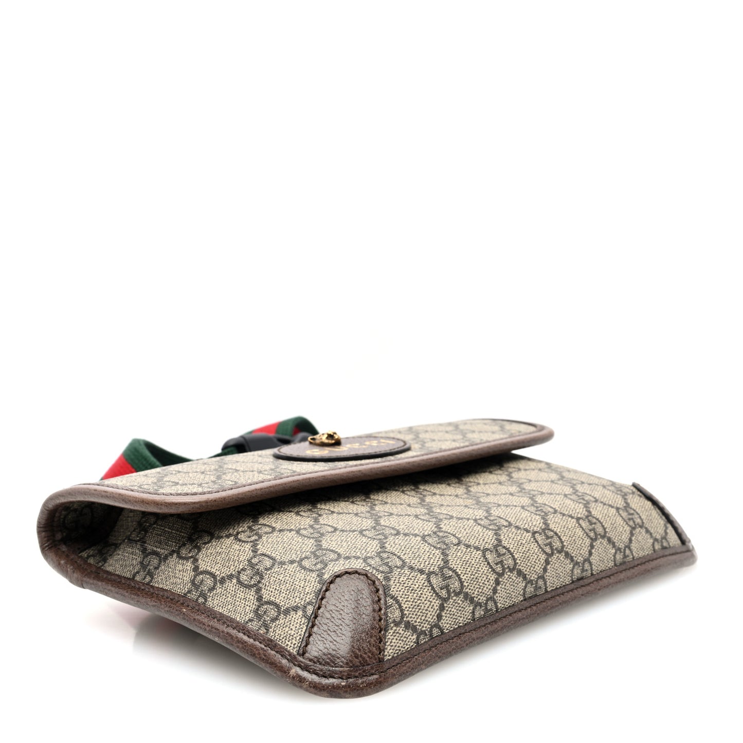 GG Supreme Monogram Neo Vintage Web Belt Bag Brown