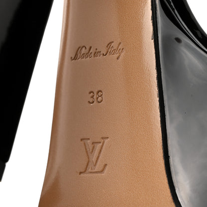 Louis Vuitton Patent Fame Platform Sandals 38 Black 6 of 9