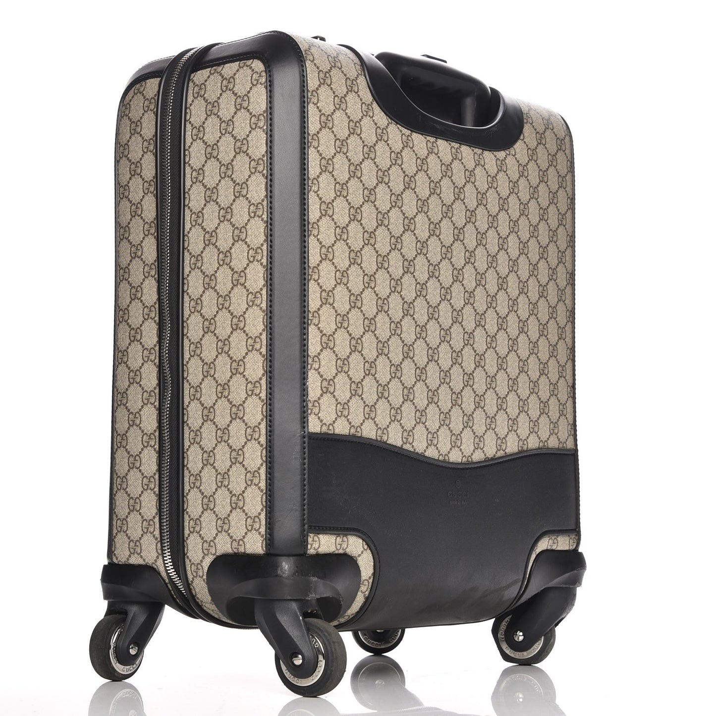 GG Supreme Monogram Calfskin Carry On Trolley Beige Ebony Black