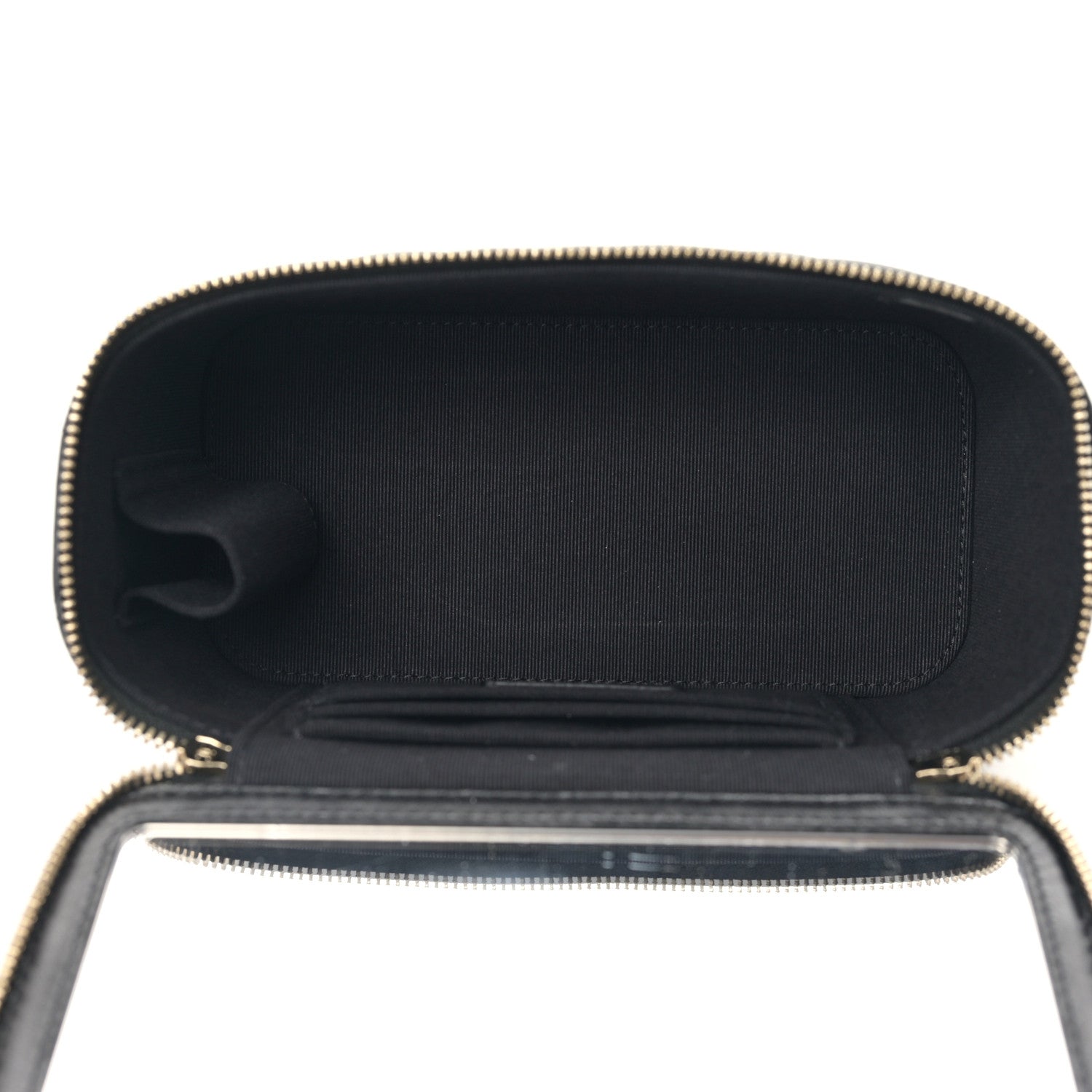 Chanel Lambskin Quilted Small Top Handle Vanity Case With Chain Black 4 of 8