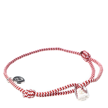 Louis Vuitton X UNICEF Sterling Silver Lockit Bracelet Red White 3 of 4