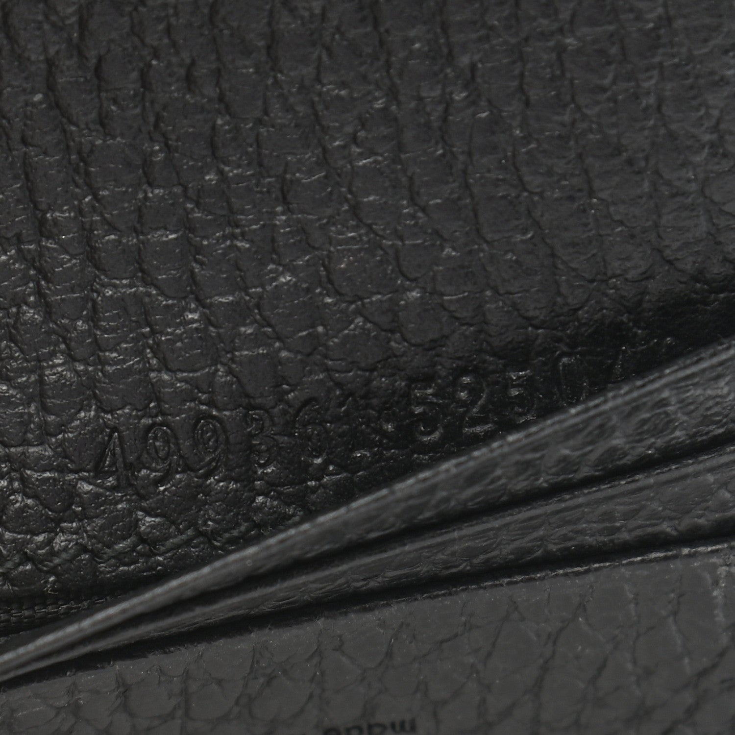 Gucci Pebbled Calfskin Butterfly Card Case Black 7 of 8