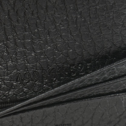 Gucci Pebbled Calfskin Butterfly Card Case Black 7 of 8