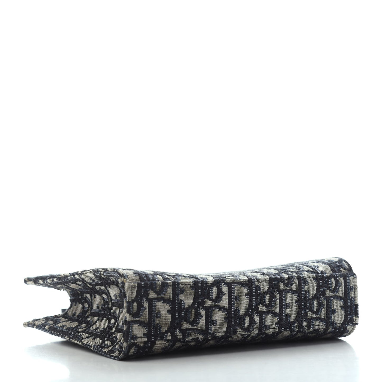 Oblique Zipped Pouch Clutch Blue