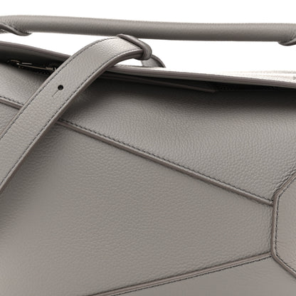 Loewe Soft Grained Calfskin Small Puzzle Edge Bag Pearl Grey 8 of 11