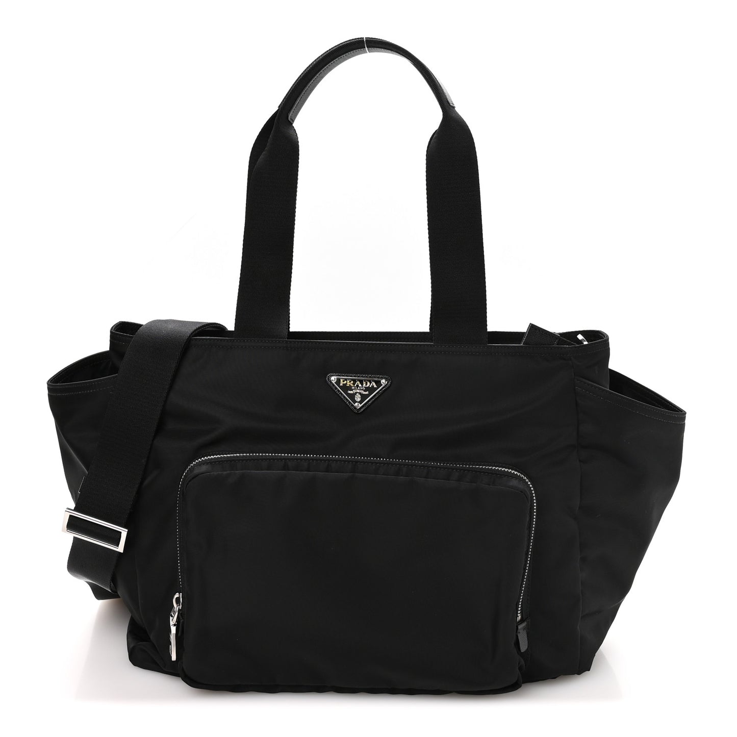 Tessuto Nylon Vela Diaper Bag Black