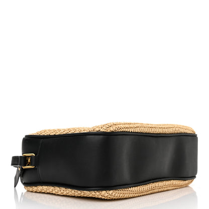Saint Laurent Raffia Canvas Monogram Lou Camera Bag Naturel 4 of 10