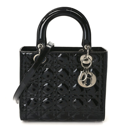 Christian Dior Patent Cannage Medium Lady Dior Black 1 of 12