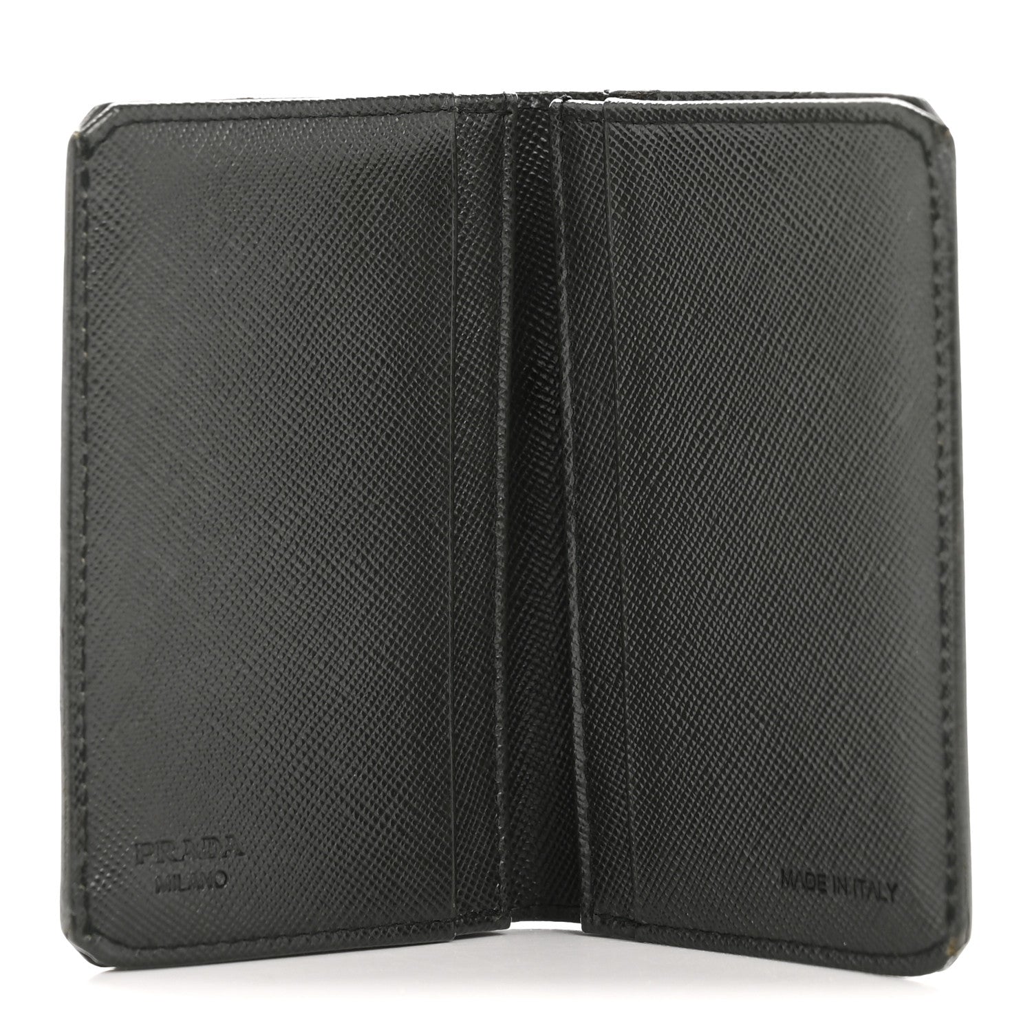 Prada Saffiano Bi-Fold Wallet Black 5 of 9