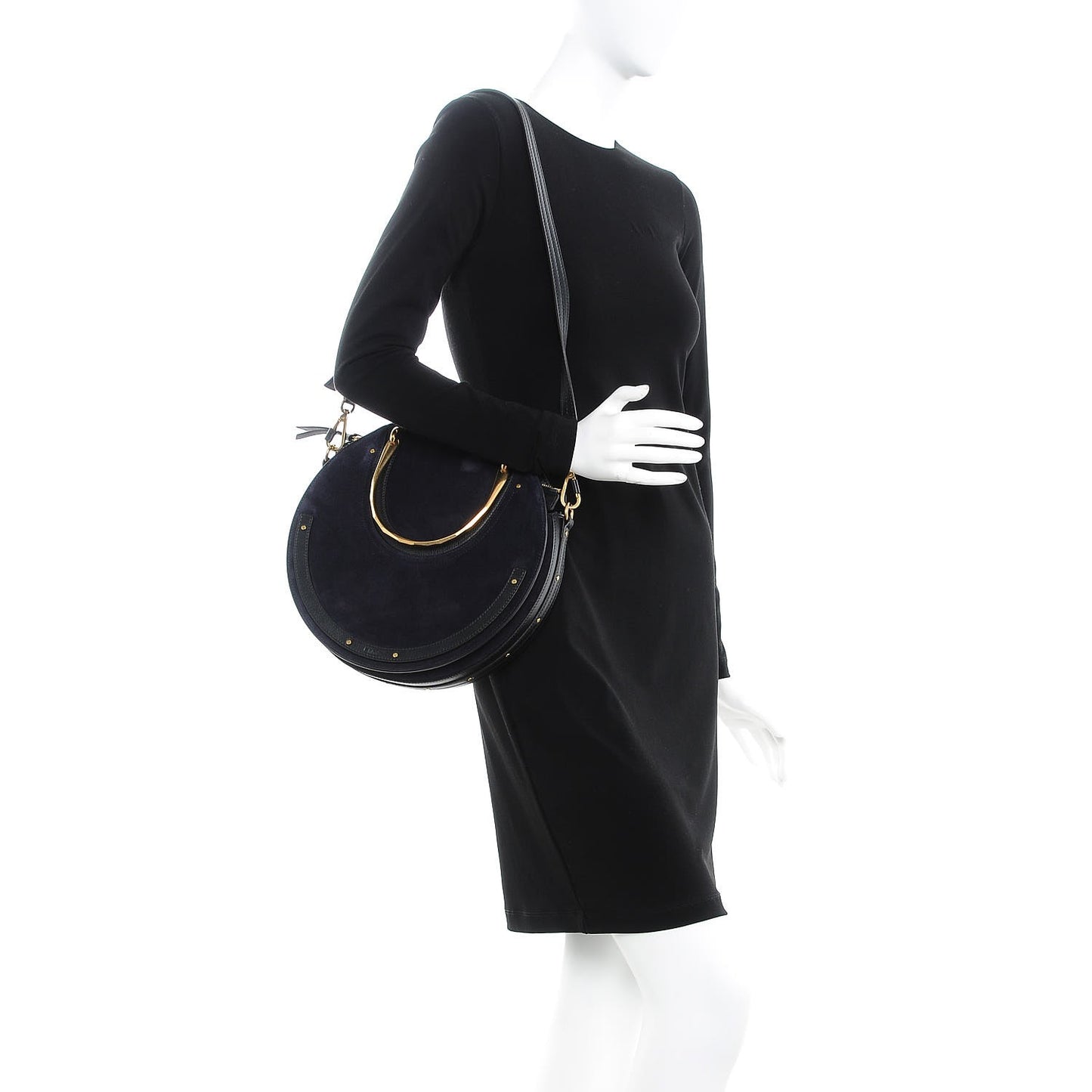 Calfskin Suede Medium Pixie Bag Full Blue